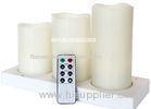 Remote Control Rechargeable Tealights / White Flameless LED Wax Candle for Event