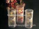 Battery Operated LED Frosted Flickering Votive Candles Cup Shape Amber or Color Changing