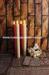 Long Push-Activated Flickering Flameless Candles / Ivory Wax Flameless Taper Candles