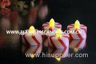 Candy Cane Design Flameless Tealight Candles / Plastic LED Tealights for Home Decor