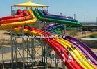 Colorful Aqua Water Park Slides Racing Water Slide in Red Yellow Purple Blue