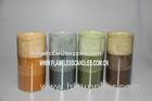 3-Layer Mottled Customized Wax Flameless LED Pillar Candles Orange / Blue / Green