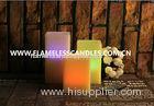 Color Changing Square Remote Controlled Flameless Candles for Indoor / Outdoor Decoration