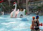 Mini Cute Fiberglass White Swan Outdoor Water Park Pool Water Slide Custom
