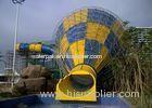 Family Raft Fiberglass Aqua Tornado Water Slide For 4 Players with Swimming Pool