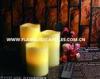 Ivory Wax Pillar LED Remote Control Flameless Candles for Christmas or Event