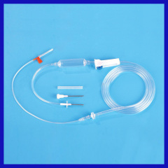 disposable infusion set with burette