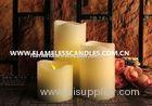 Ivory Wax Unscented Amber Flameless Flickering LED Votive Candles for Interior Decoration