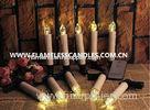 Amazing Flickering Remote Control Flameless Candles / LED Taper Candles With Removable Clips