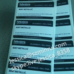 PET Material Waterproof Sticker And Custom Self Adhesive White Vinyl Sticker Printed Company Name And Website