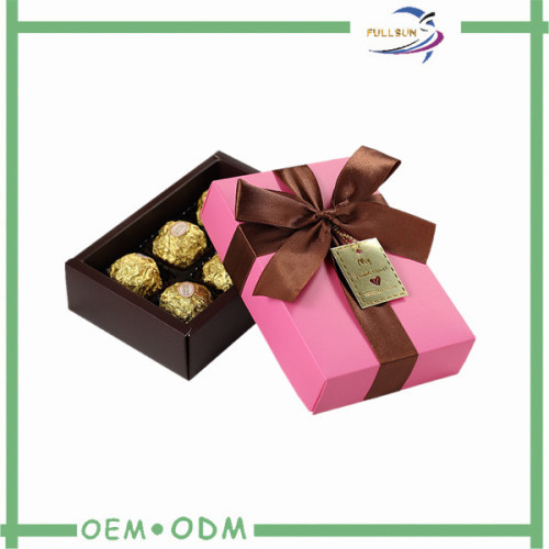 Ribbon Closure Collapsible Chocolate Gift Boxes