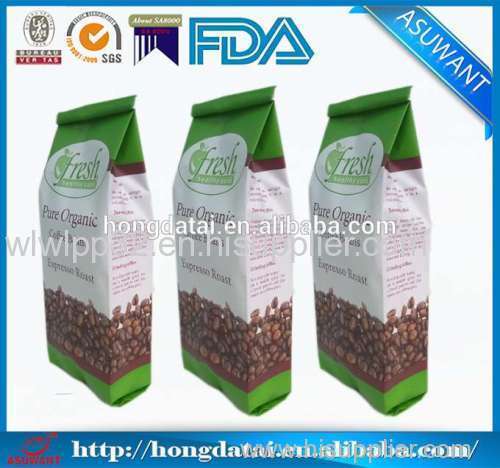 foil gusseted coffee bags Foil Side Gusset Coffee Bags With Valve