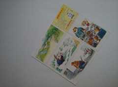 Children preschool card or board and saddle stitched softback book with DVD disc printing on demands