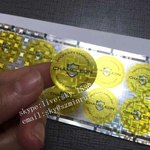 Bling Bling Round Hologram Security Sticker Tamper Evident Hologram Label