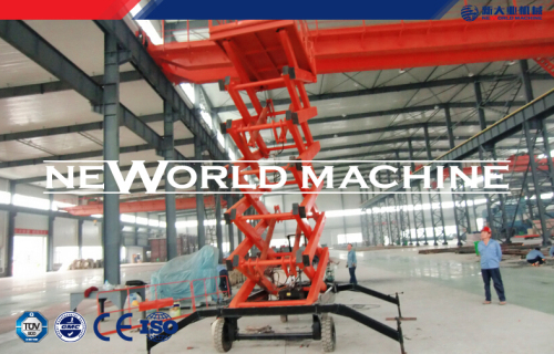 16m Mobile Hydraulic Platform Lift DC 24V Powered