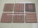 Anti - slip Embossing WPC DIY Deck Tiles 30 x 30cm For Swimming Pool