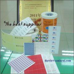 Ultra Destructible Vinyl Paper for customized Eggshell sticker . self adhesive labels material wholesale manufactur