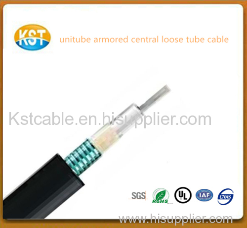 Unitube Armored optical communication cable/flexible with competetive price PE jacket sheath manufacturerGYXTS