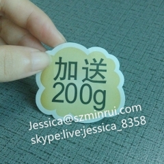 Custom Waterproof Adhesive Labels White PET/PVC Vinyl Sticker Printing with Design for Private Labels