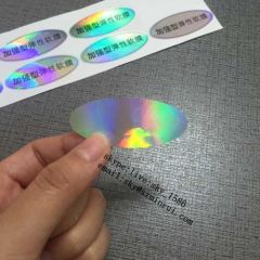 Nice Price Silver Hologram Sticker Custom 3D Effect Sticker with PET Material