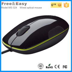 Fashional silent botton wired optical computer mouse