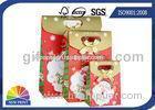 Customized Christmas Gift Packaging Bag with Die Cut Handles Ribbon Bowknot