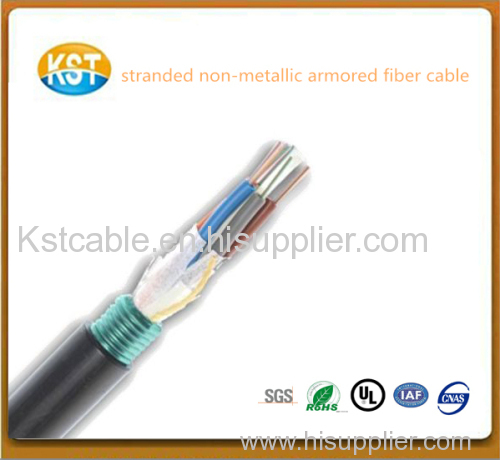 E-glass cable/ Stranded Non-metallic Armored Outdoor optical fiber Cable with low price high quality power cableGYFTS
