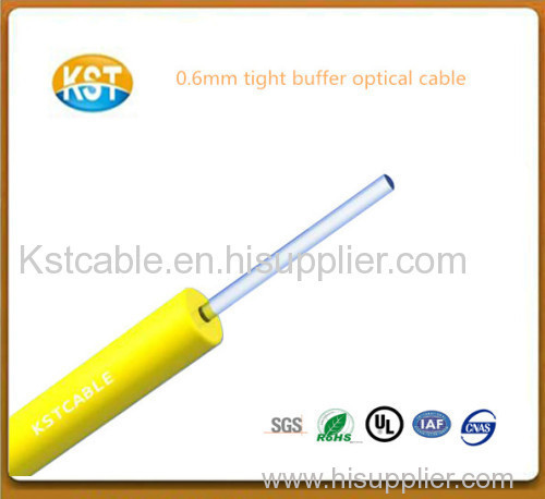 single-fiber0.6mm Tight Buffer optical fiber cable/cladding tape layer coating tape layer soft flexible fiber cableGJFJV