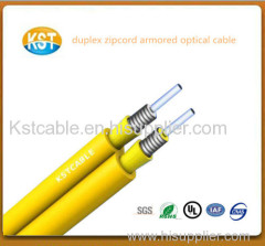 Communication cable cable wire/duplex zipcord Armored Indoor optical communication cable steel armored fiber cableGJFJV