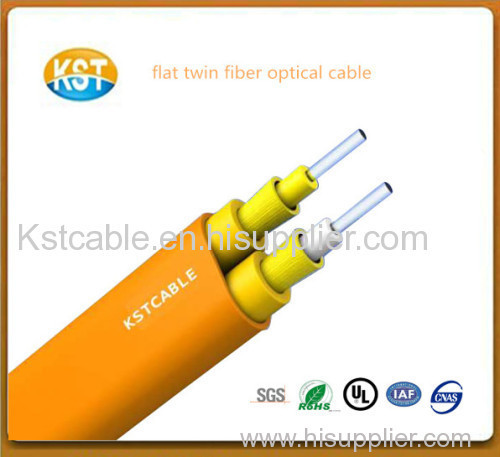 Optical fiber cable/duplex cores Flat Twin Duplex Military Tactical Indoor optical Cable for home for indoor useGJFJV