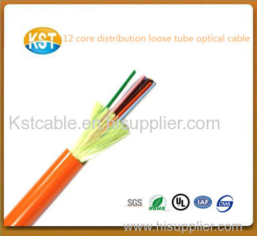 Indoor optical cable/ multiple Cores Distribution Loose Tube Optical Cable branch communication cable with red jacket