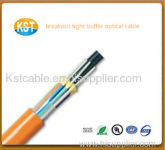 Indoor optic cable/ Breakout Tight Buffer Optical Cable with orange jacket sheath manufacturer and cheap priceGJFPV