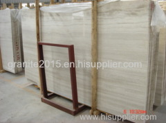 Wooden white marble stone