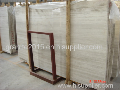 Wooden white marble stone