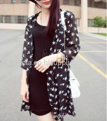 New large size ladies' fat mm students star air conditioning unlined upper garment is prevented bask in summer joker chi