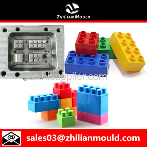 custom OEM plastic child lego toy mould with high precision in China