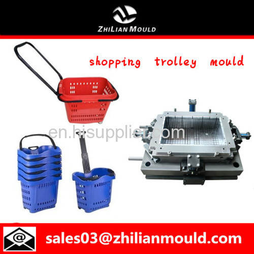 custom OEM plastic shopping trolley mould with high precision in China