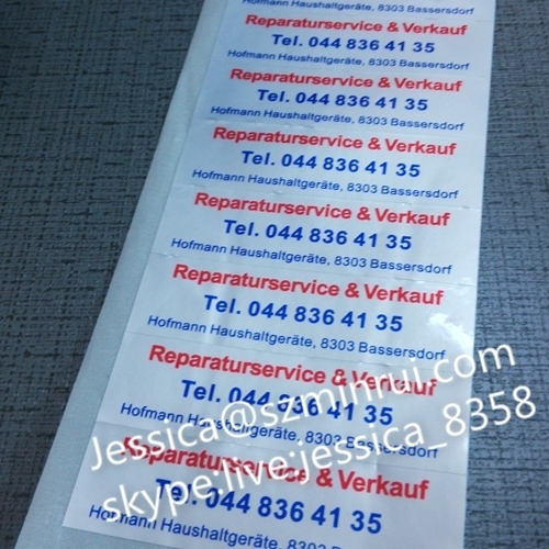 Custom Self Adhesive Sticker Type Water Proof Matte Silver PET Vinyl Address Label With Company Name Contact Details