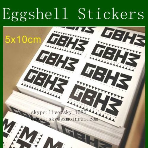 Customized Breakable Eggshell Stickers Made from Destructible Sticker Material