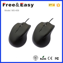 rubber key big size optical 3d hot sales wired mouse