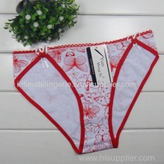 2015 New print stretched cotton bikini brief women underwear lady boyshort pants dot lady panties lingerie intimate unde