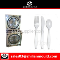 custom OEM plastic tableware fork spoon and knife mould with high precision in China