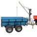 Chine Best 360 degree revolved boom 1.5T load capacity forest log trailer with crane for tractor