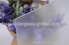 3.2mm Low iron Ultra white patterned glass