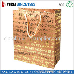 2015 Hot Sale Shopping Paper Bag with Gold Stample