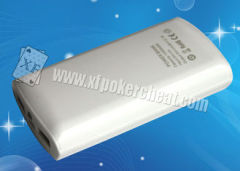 Portable White Poker Scanner Samsung Mobile Power Bank Spy Camera