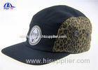 Wholesale Custom 5 Panel Camp Cap / Snapback Caps With Woven Patch Embroidery