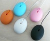 Egg shape wired 3d optical usb cable mouse