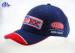 Men / Women 6 Panel Sandwich Polyester Embroidery Baseball Cap With Team BOC Logo