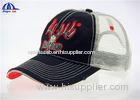 Fashion Black And Off White Mesh Trucker Caps with 55% Cotton 45% Polyester